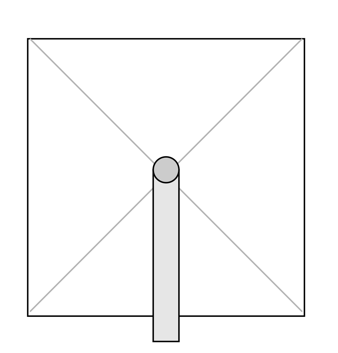 Square sidepost umbrella Square sidepost umbrella